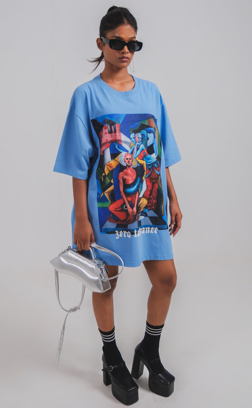 Sameera Sardana x Zero Tolerance London Blue Oversized T-shirt