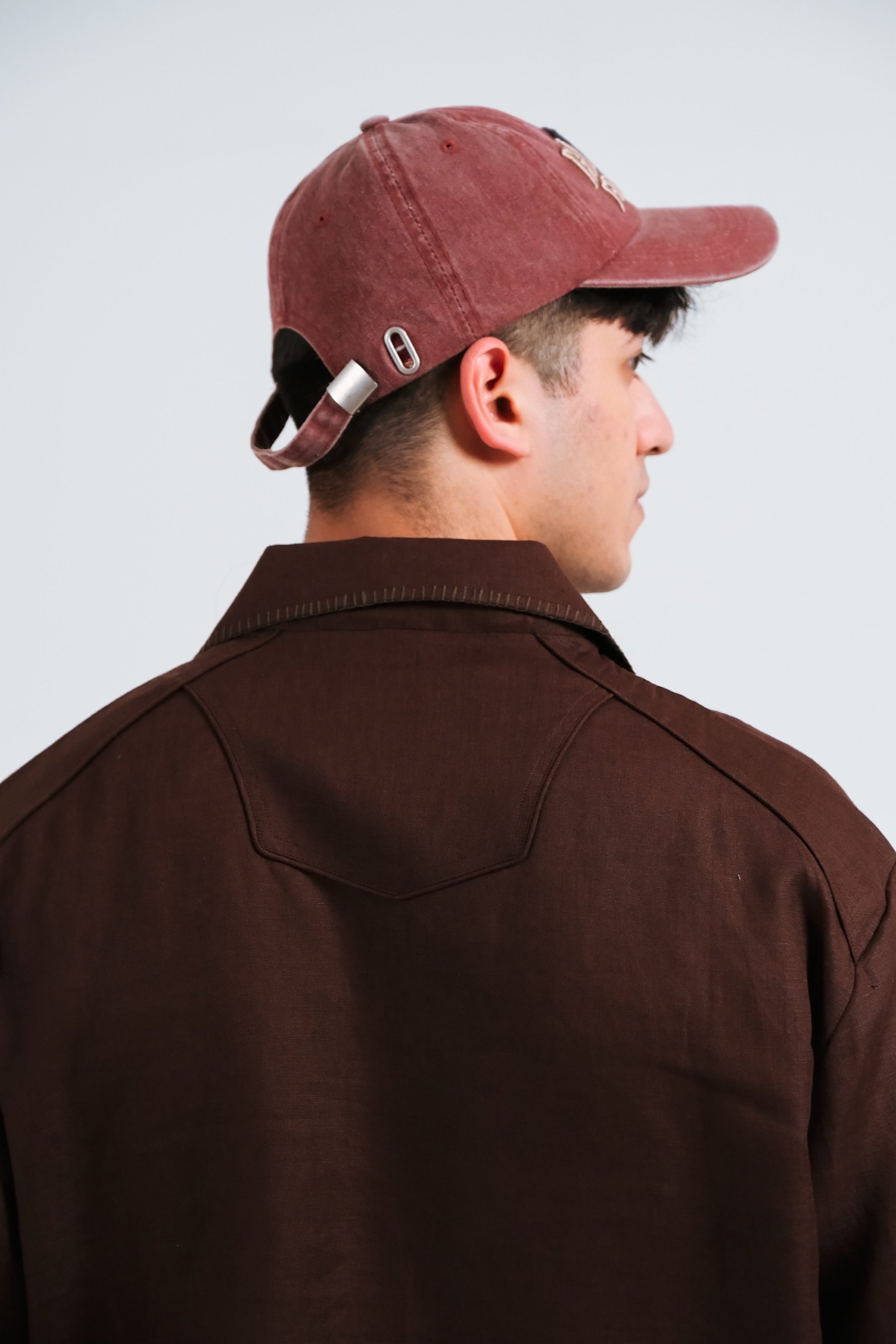 Yarn Dyed Brown Linen Shirt (Unisex)