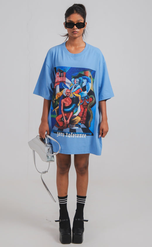 Sameera Sardana x Zero Tolerance London Blue Oversized T-shirt