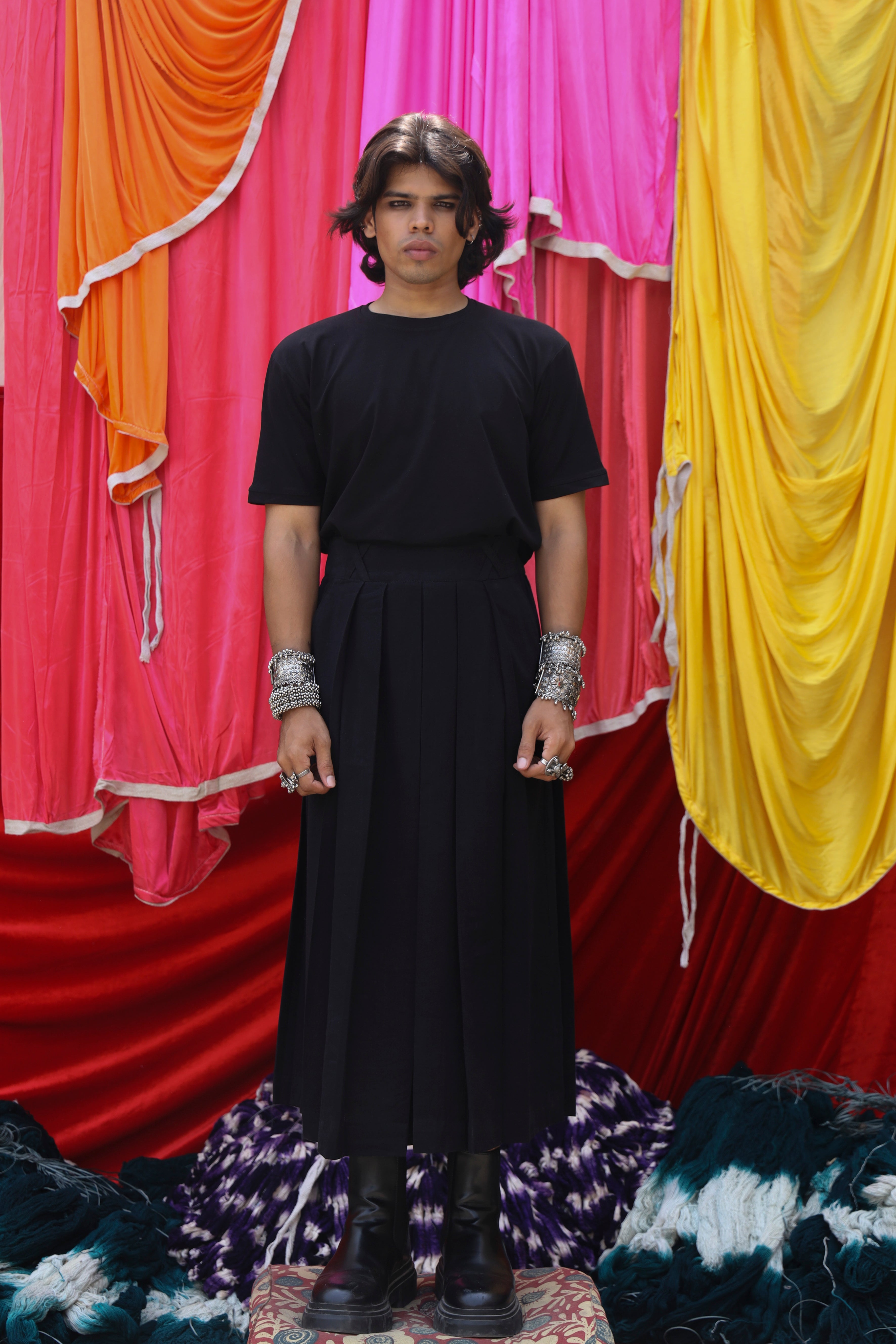 Broken Syntax Pleated Skirt