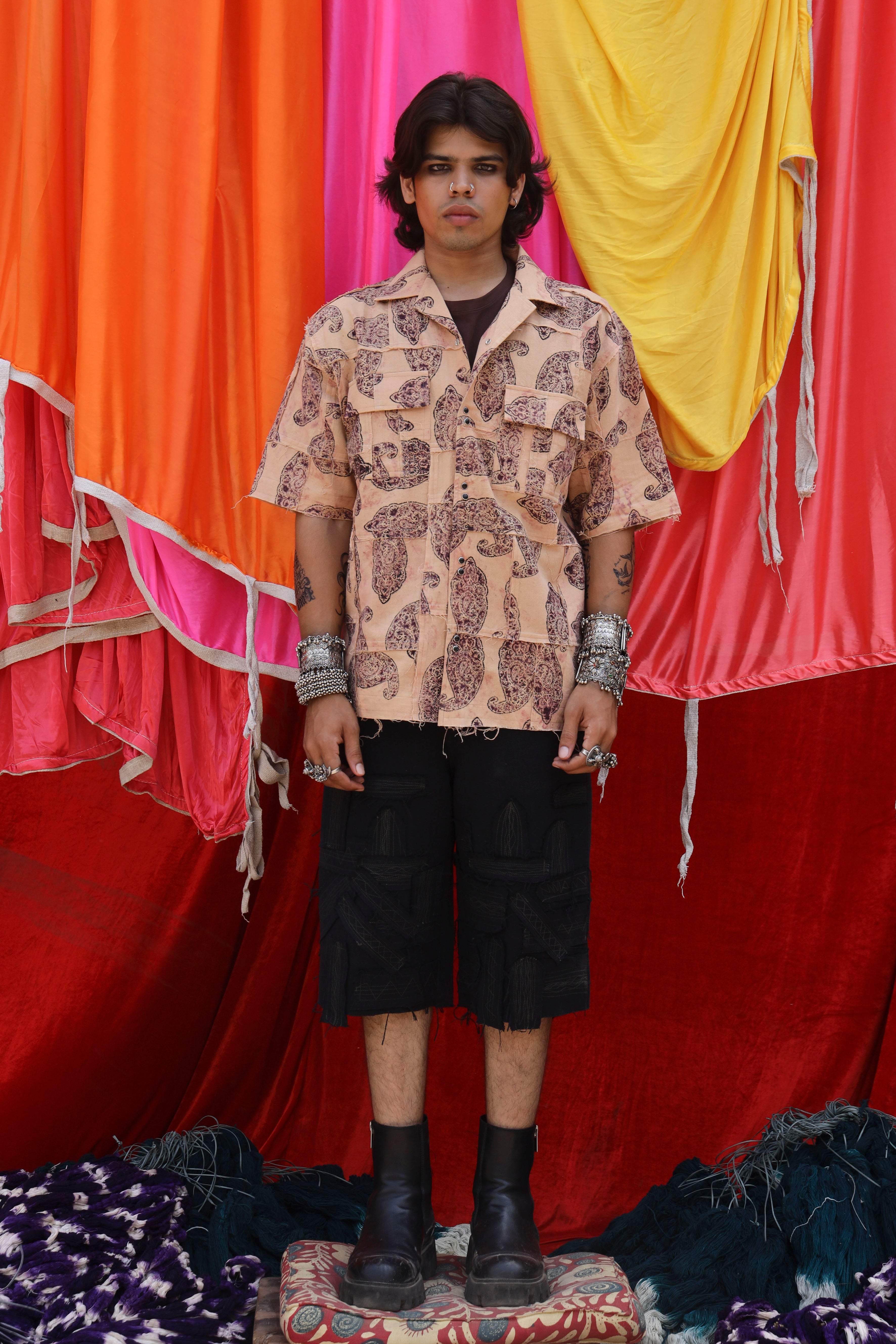 Kairi Heritage Patchwork Shirt