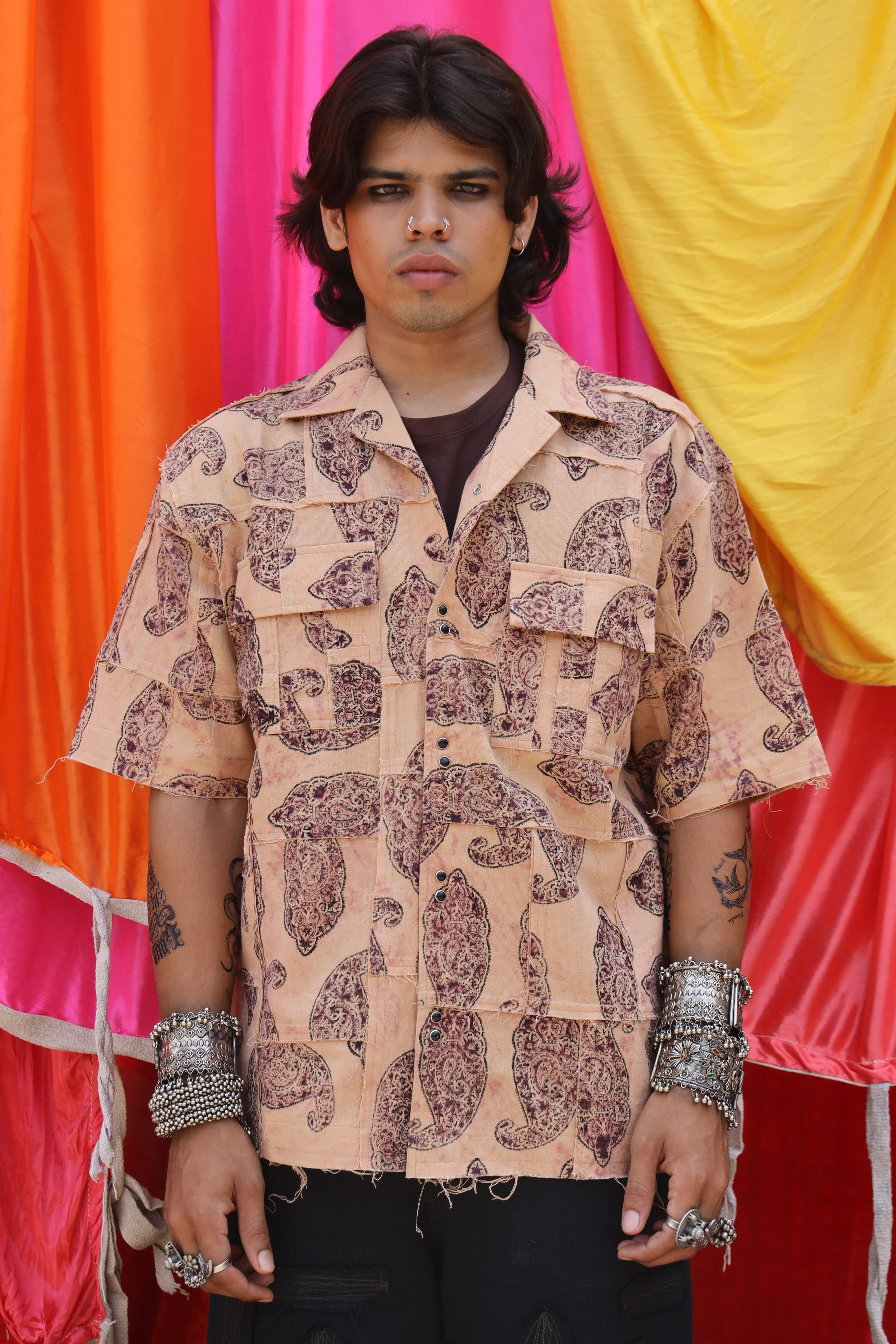 Kairi Heritage Patchwork Shirt