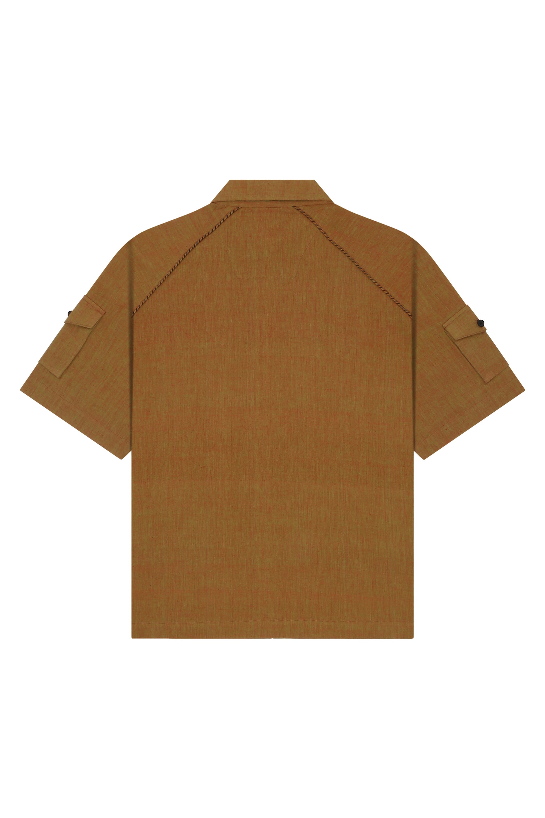 Quarter zip hand embroidery patch shirt (unisex)