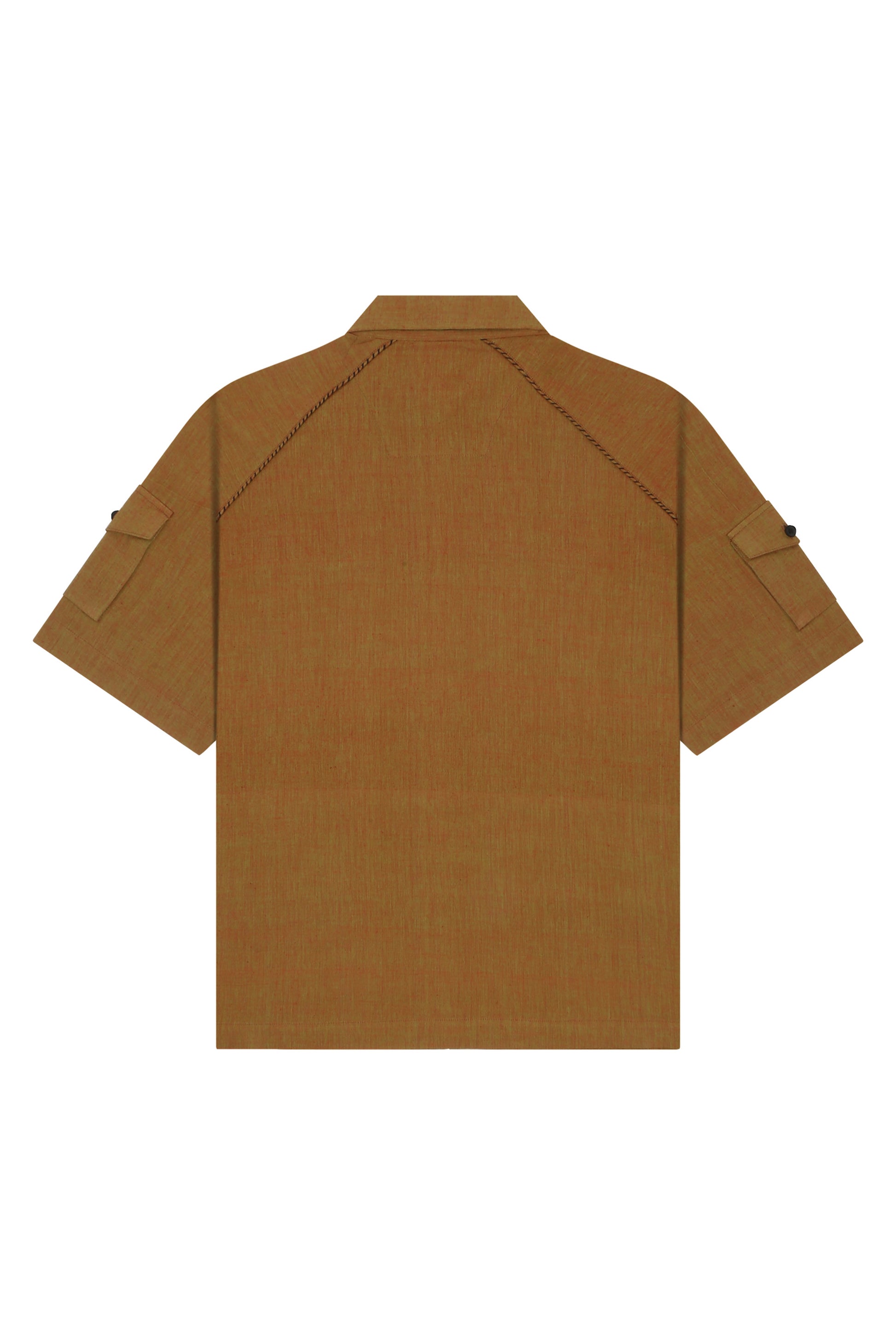 Quarter zip hand embroidery patch shirt (unisex)