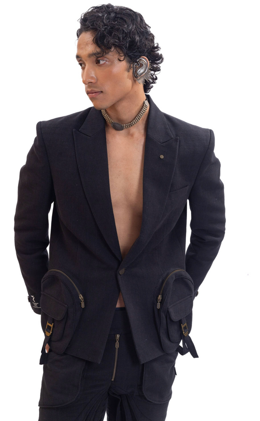 Black Narnia handmade blazer