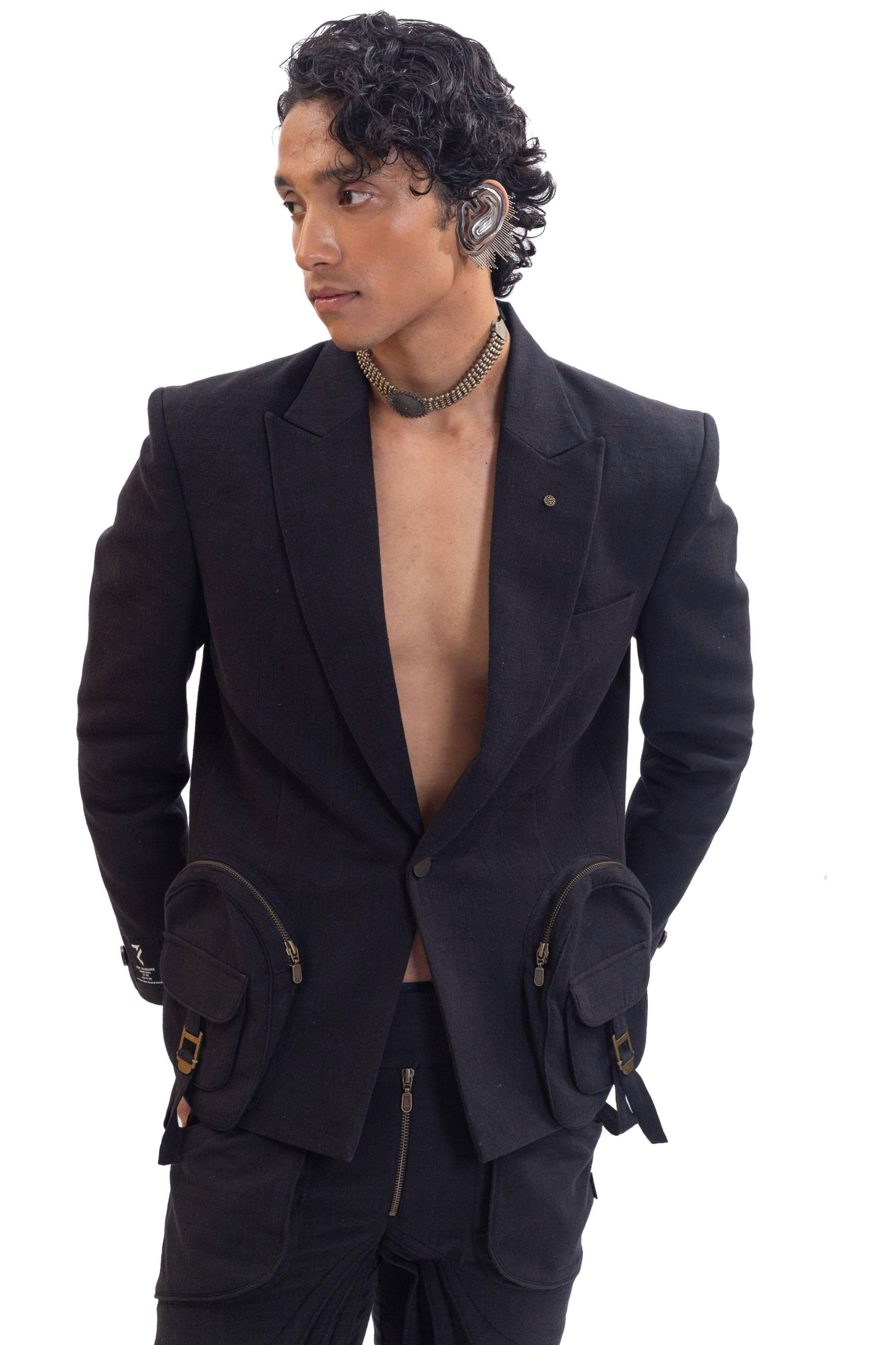 Black Narnia handmade blazer
