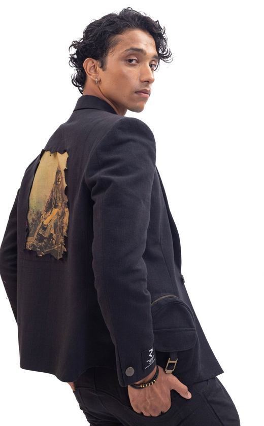 Black Narnia handmade blazer