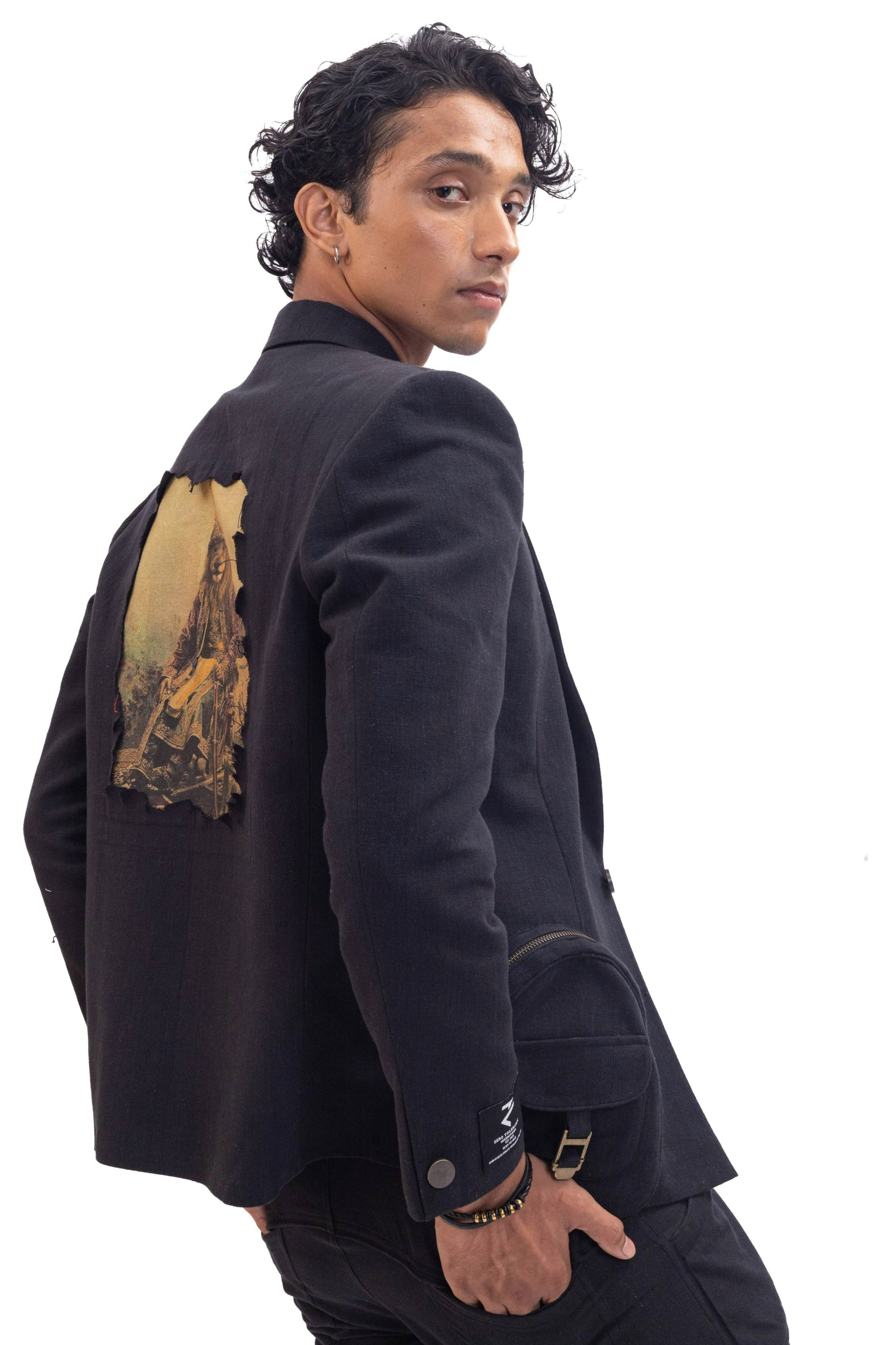 Black Narnia handmade blazer