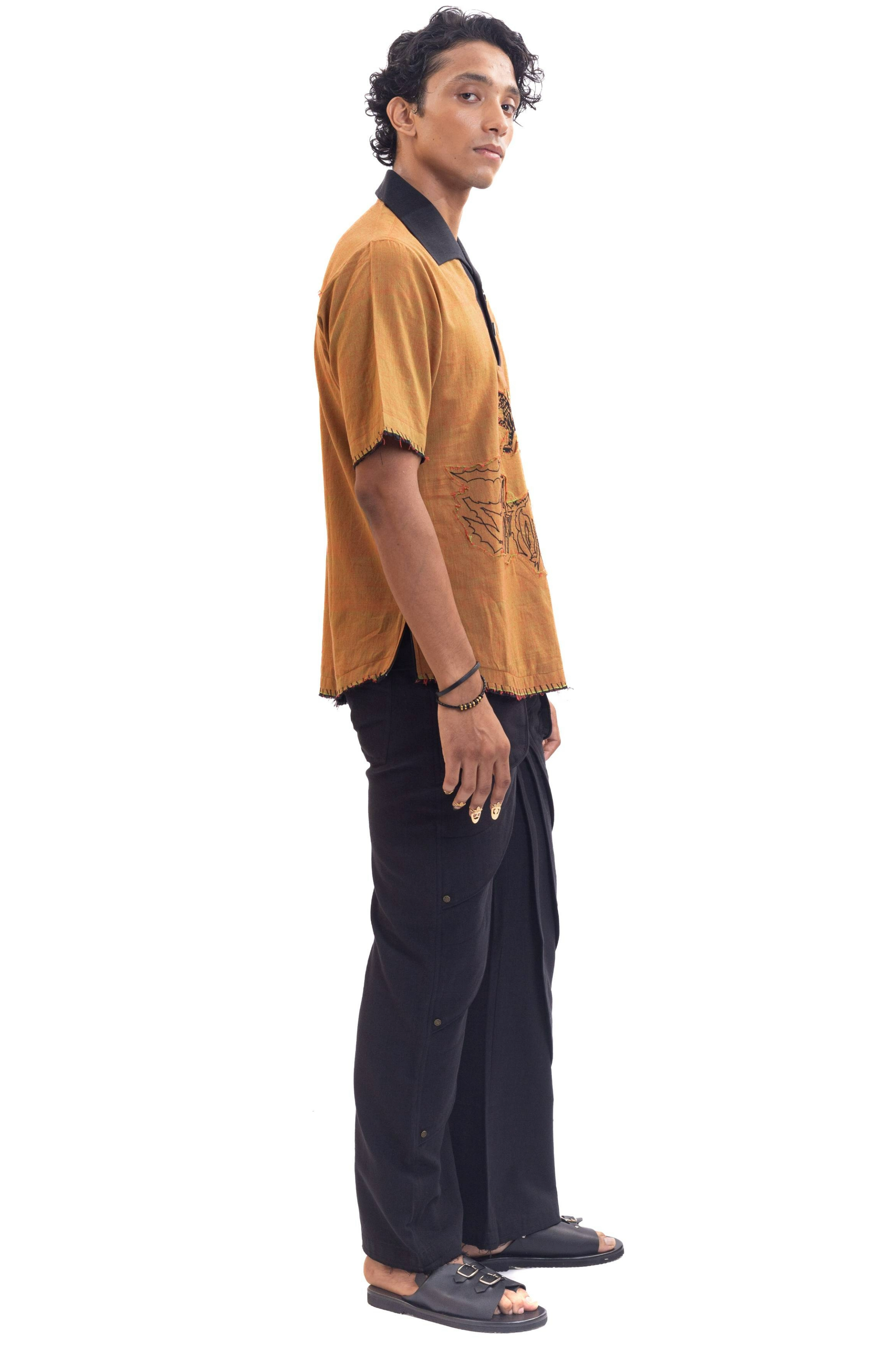 Layered handmade black pants (unisex)