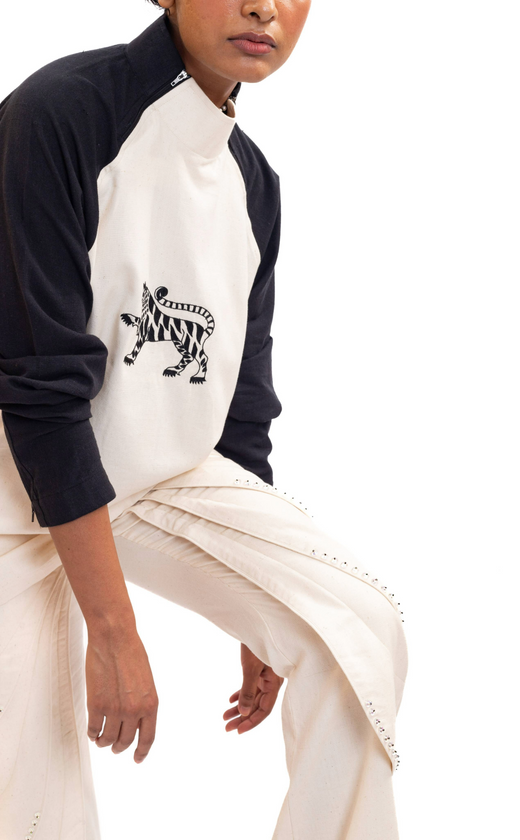 Handmade layer studded unisex pants