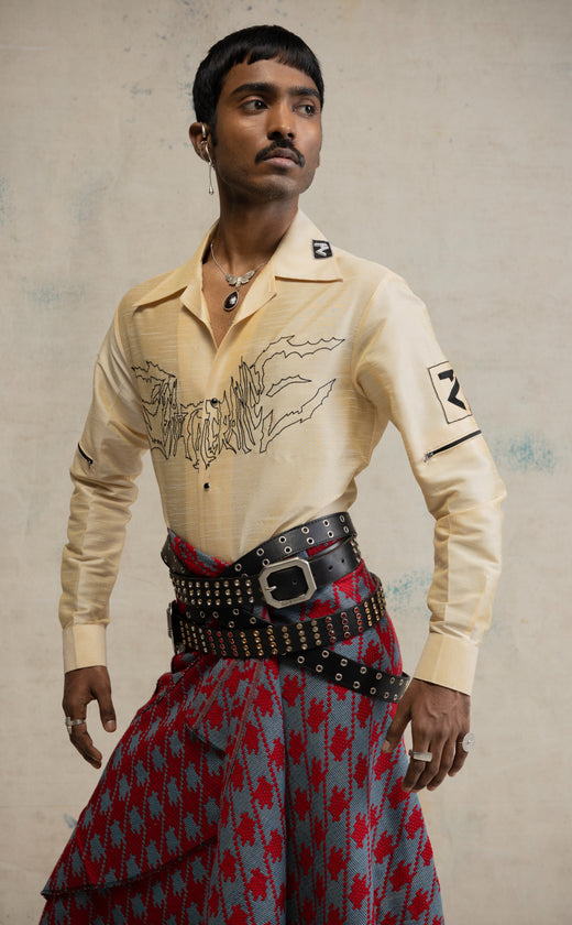 Eggnog Hand Work Full Sleeve Shirt