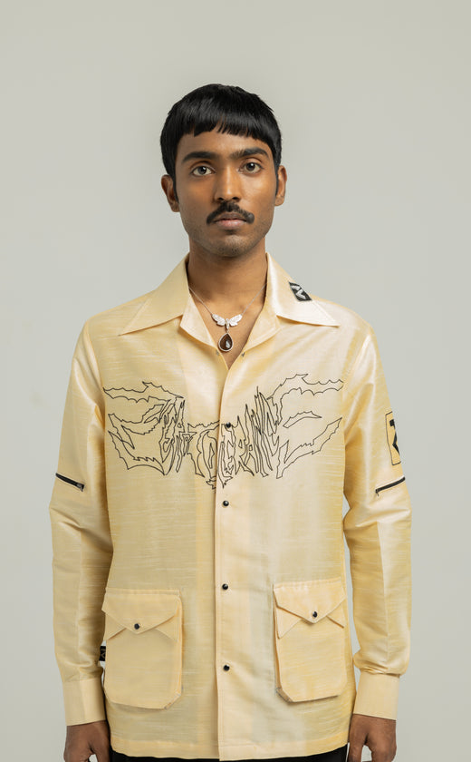 Eggnog Hand Work Full Sleeve Shirt