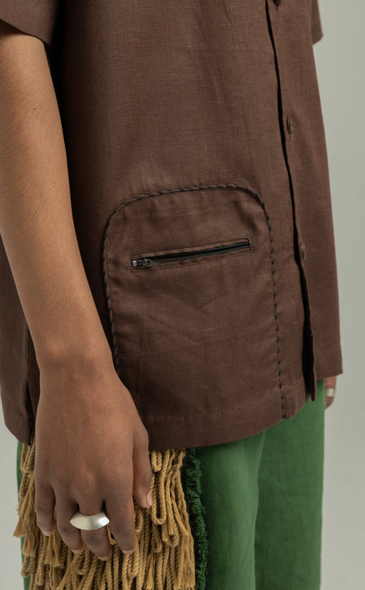 Awadhi Handmade Linen Shirt