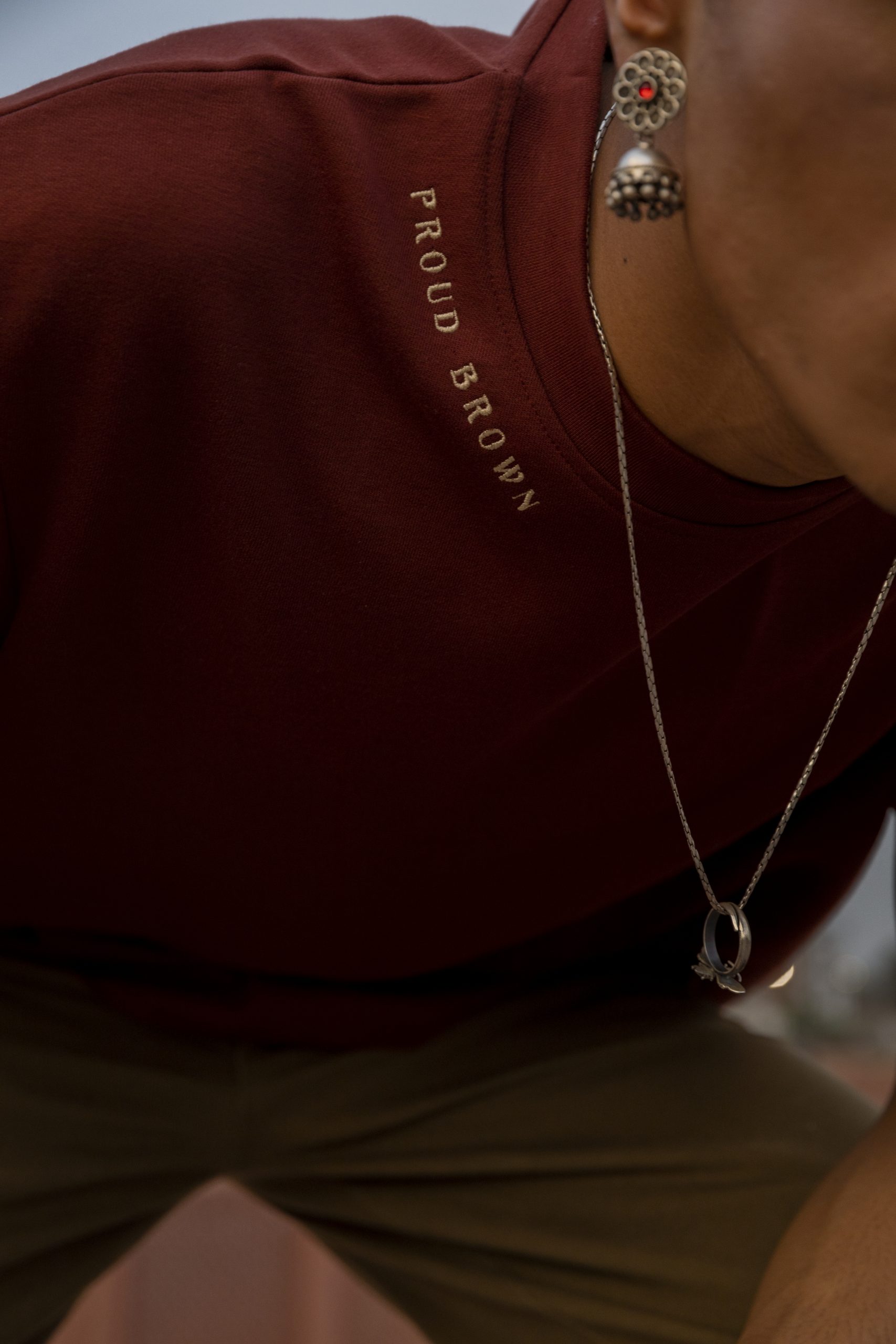 Marlboro-red oversized t-shirt