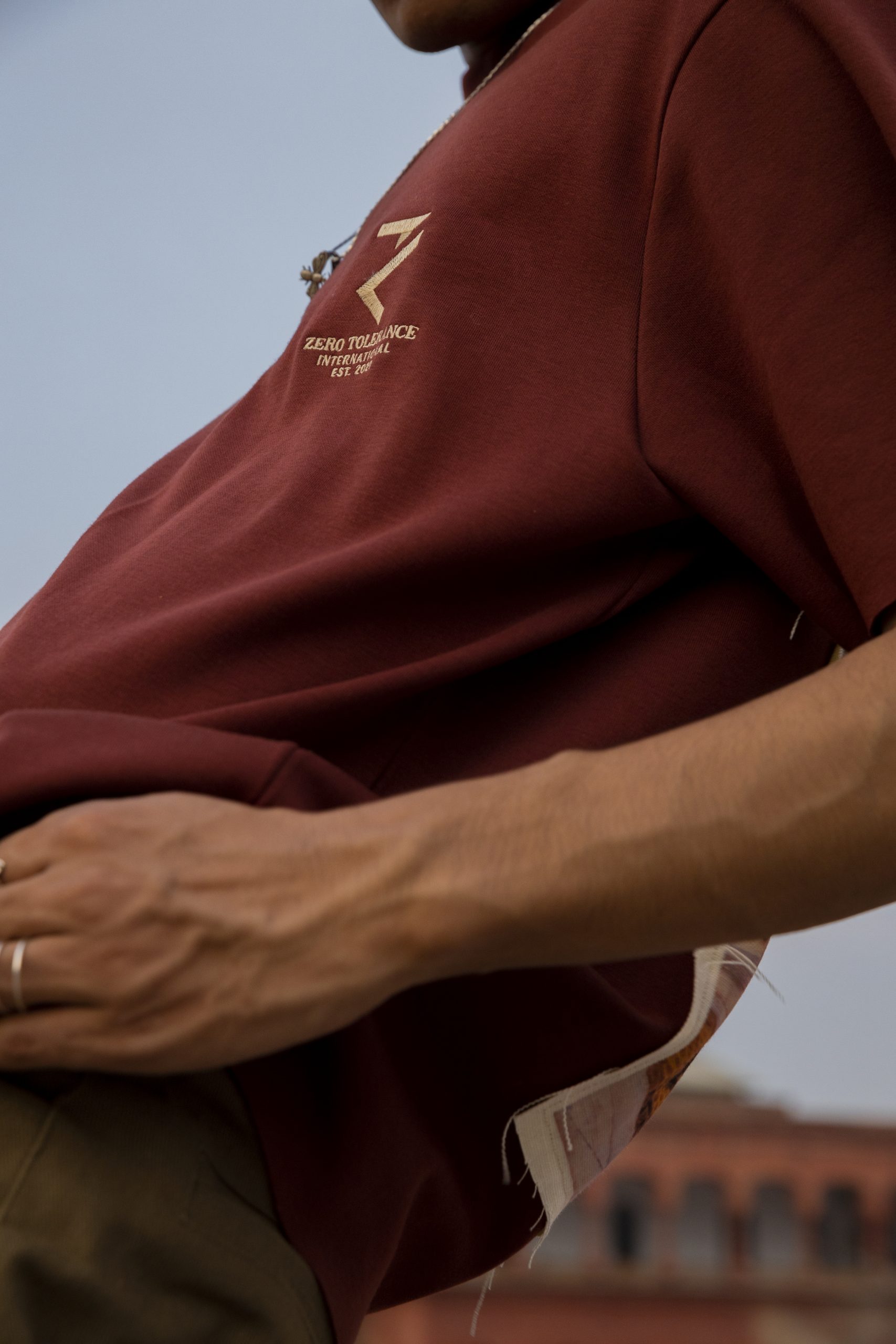 Marlboro-red oversized t-shirt